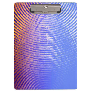 Porte-bloc Bleu et orange, ondes sonores motif