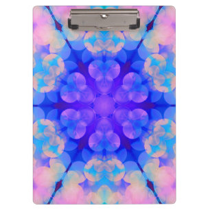 Porte-bloc Bleu et rose Gradient Pastel Bubble Art