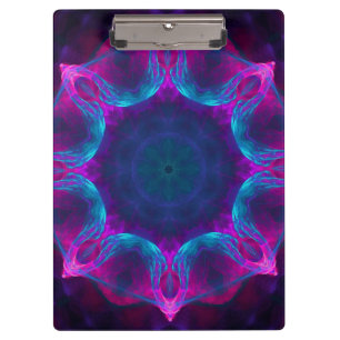 Porte-bloc Bleu et rose néon foncé Kaleidoscope dégradé