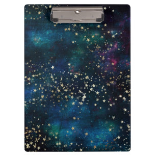 Porte-bloc Blue and Gold Under the Stars Night Sky