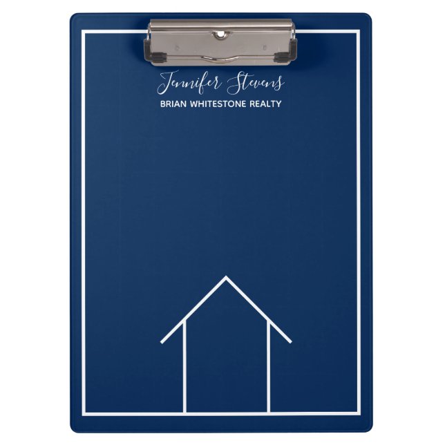 Porte-bloc Blue Real Estate Company Custom Open House (Devant)