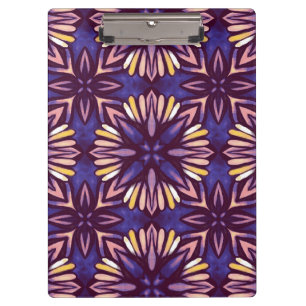 Porte-bloc Boho Blossom : Motif Floral Artistique Violet