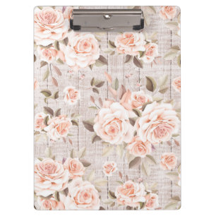 Porte-bloc Bois rustique et Roses Vintages Chic de shabby rom