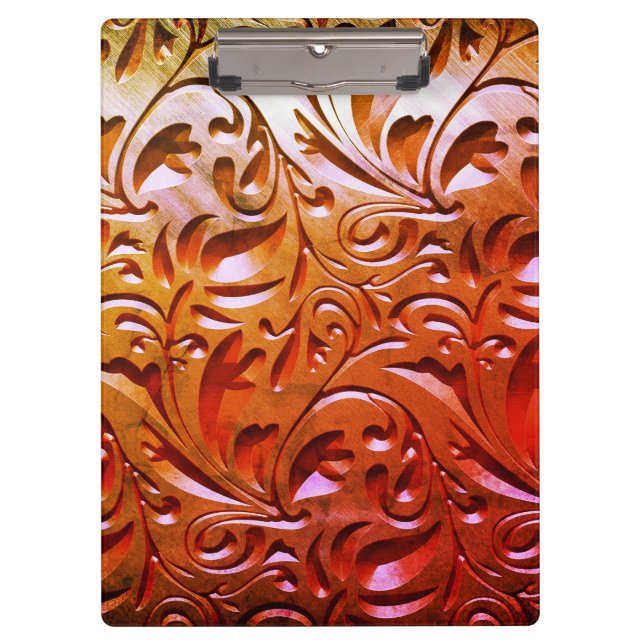 Porte-bloc Bois sculpté aspect bois brun abstrait (Devant)