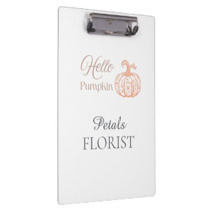 Porte-bloc Bonjour Citrouille Fleuriste Entreprise Marque Hal