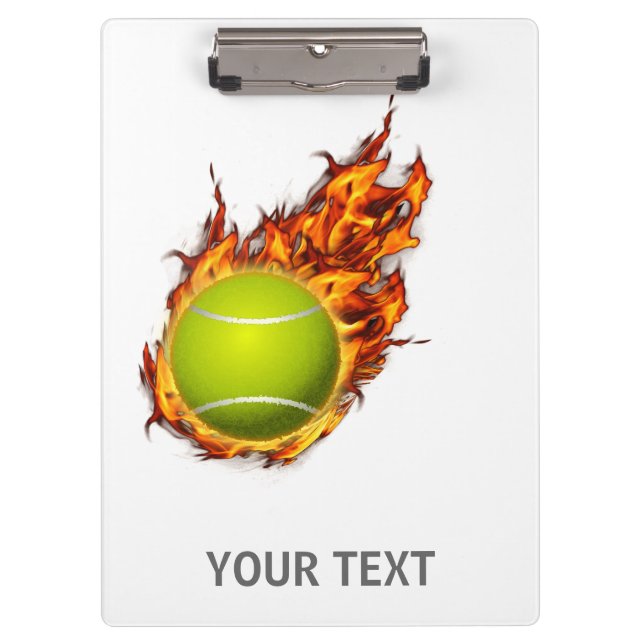Porte-bloc Boule de tennis personnalisée sur le feu Tennis Th (Devant)