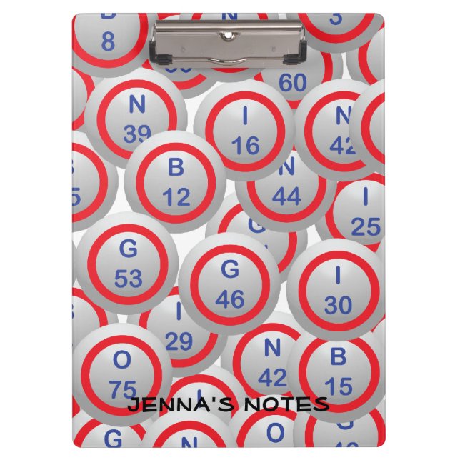 Porte-bloc Boules de bingo-test (Devant)