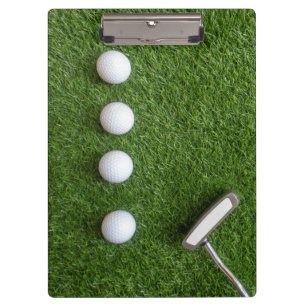 Porte-bloc Boules de golf sur herbe verte pour golfeur