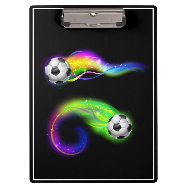 Porte-bloc Boules de soccer flamboyantes porte - blocs (Devant)