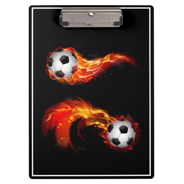 Porte-bloc Boules de soccer flamboyantes porte - blocs (Devant)