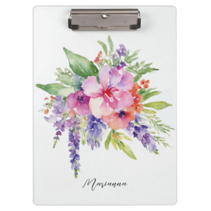 Porte-bloc Bouquet floral aquarelle