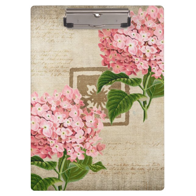 Porte-bloc Bouquets d'Hydrangea Rose II (Devant)