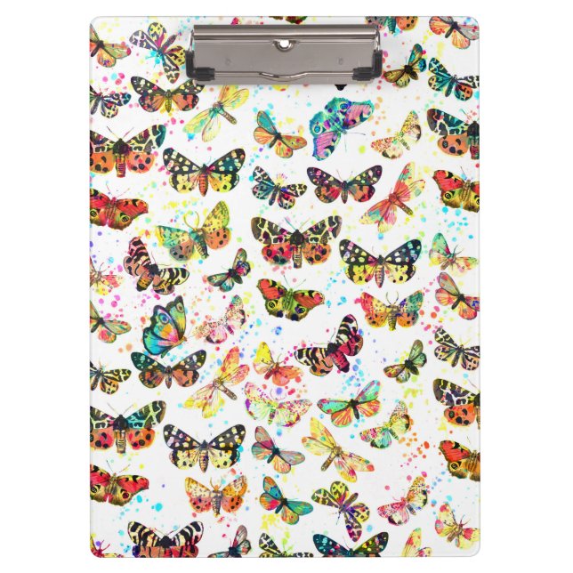 Porte-bloc Bouteilles d'aquarelle tendance mignonnes papillon (Devant)