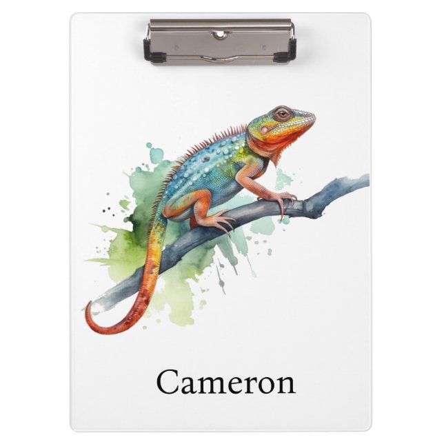 Porte-bloc Branche des couleurs : Chameleon Art, coutume (Devant)