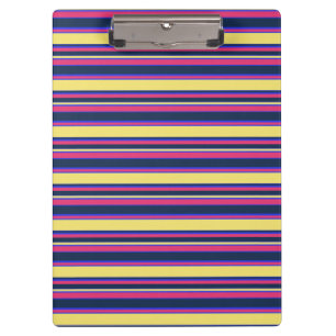 Porte-bloc Brayures rose, jaune et bleue