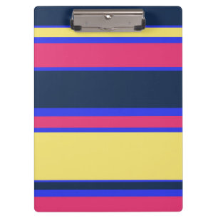 Porte-bloc Brayures rose, jaune et bleue