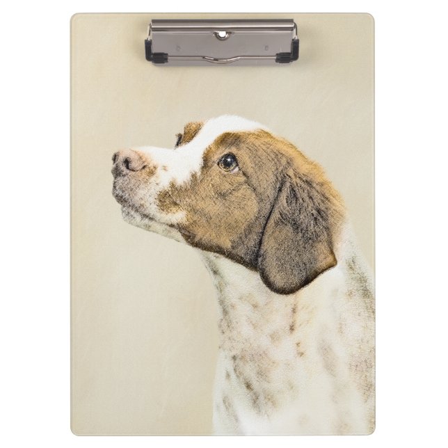 Porte-bloc Brittany Peinture - Cute Original Chien Art (Devant)