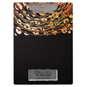 Porte-bloc Bronze Orange Cheetah Leopard Glam Personnalisé