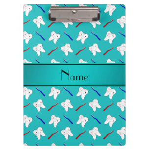 Porte-bloc Brosses de turquoise et motif nommés faits sur