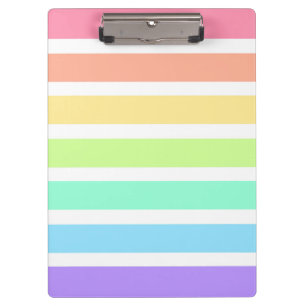 Porte-bloc Bubblegum arc-en-ciel et bandes blanches