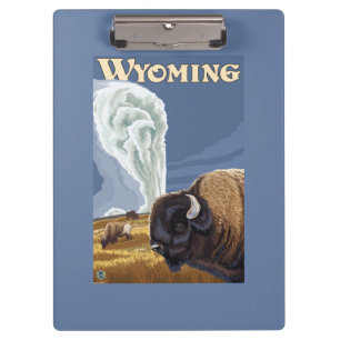 Porte-bloc Buffalo par la vieille affiche fidèle de Vintage