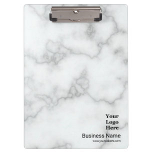 Porte-bloc Business Faux Marbre blanc Votre logo professionne