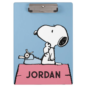 Porte-bloc cacahuètes Snoopy à la machine à écrire