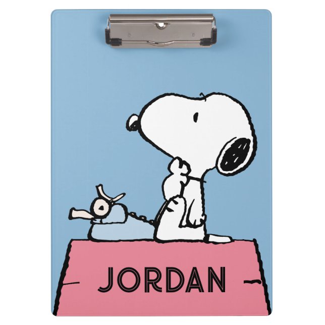 Porte-bloc cacahuètes | Snoopy à la machine à écrire (Devant)