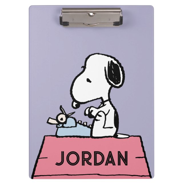 Porte-bloc cacahuètes | Snoopy à la machine à écrire (Devant)