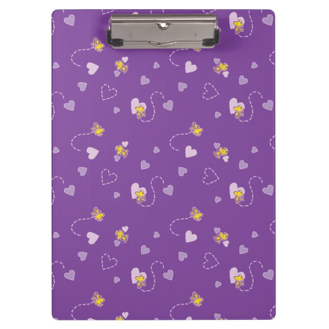 Porte-bloc cacahuètes | Woodstock Motif de coeur pourpre (Devant)