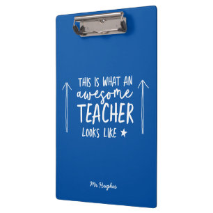 Porte-bloc Cadeau bleu fourre-tout de typographie moderne