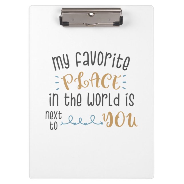 Porte-bloc Cadeau Couple Mon Endroit Préféré Est À Côté De Vo (Devant)