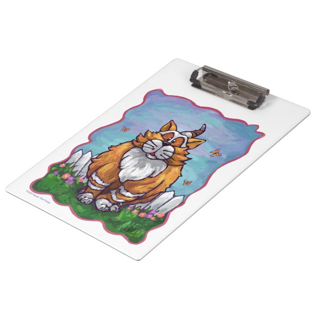 Porte-bloc Cadeaux et accessoires de chats de gingembre (Incliné)