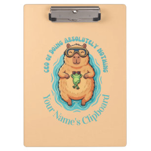 Porte-bloc Cahier drôle de Capybara Grenouille PDG de Faire R