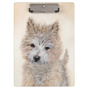 Porte-bloc Cairn Terrier Peinture Chiot - Art Chien original