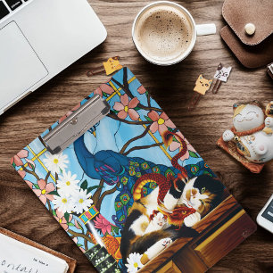 Porte-bloc Calico Cat Dragon Rouge