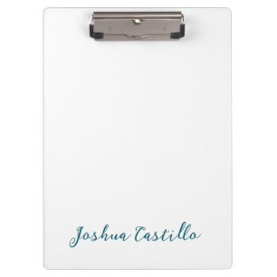 Porte-bloc Calligraphie Simple Plain Nom Professionnel