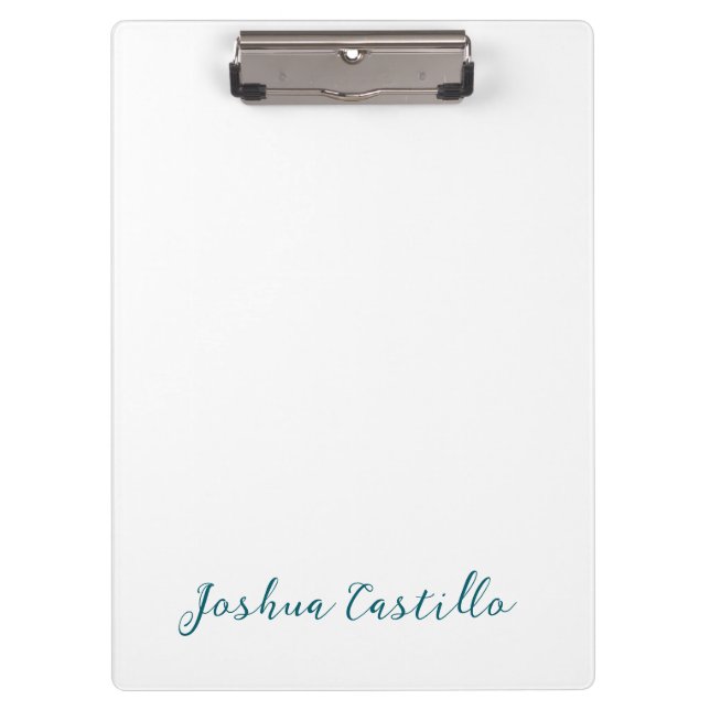 Porte-bloc Calligraphie Simple Plain Nom Professionnel (Devant)
