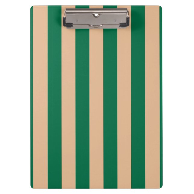 Porte-bloc Camel Beige & Classic Green Bande (Devant)