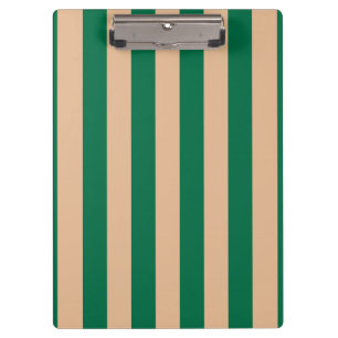 Porte-bloc Camel Beige & Classic Green Stripe
