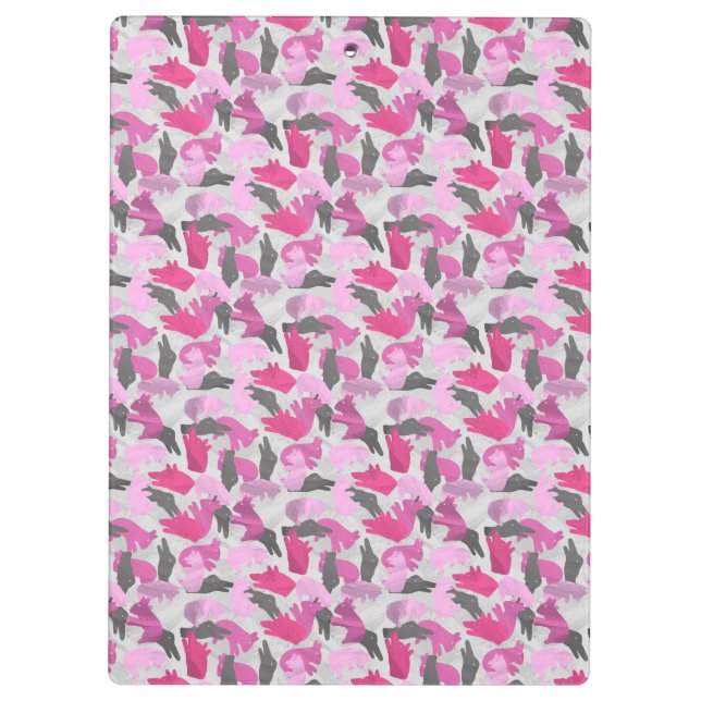 Porte-bloc Camouflage animal Silhouette rose (Dos)