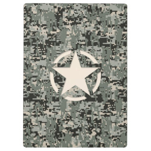 Porte-bloc Camouflage numérique du symbole étoile