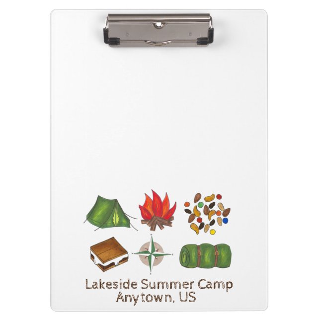 Porte-bloc Camp d'été Conseiller Smores Camping Tente Compass (Devant)