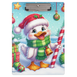 Porte-bloc Canard de Noël coloré mignon
