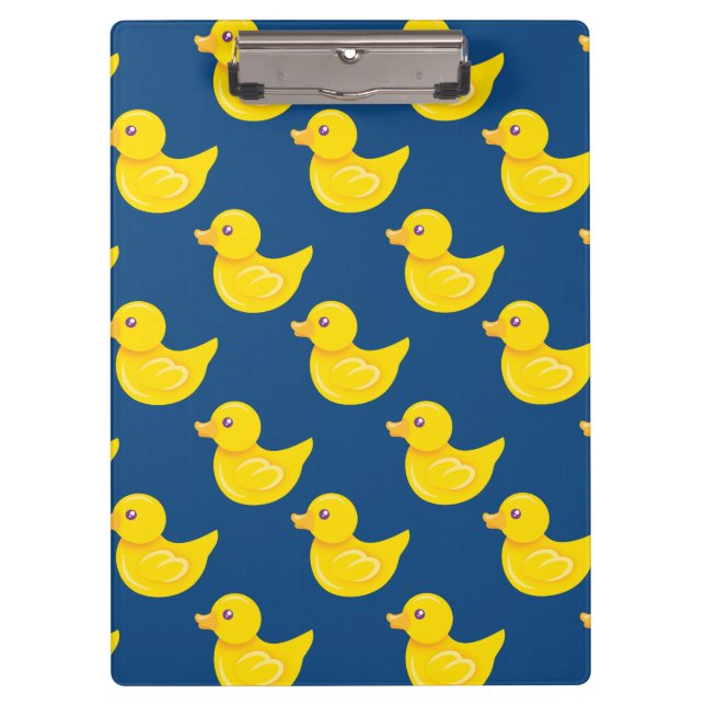 Porte-bloc Canard en caoutchouc bleu et jaune, canard (Devant)