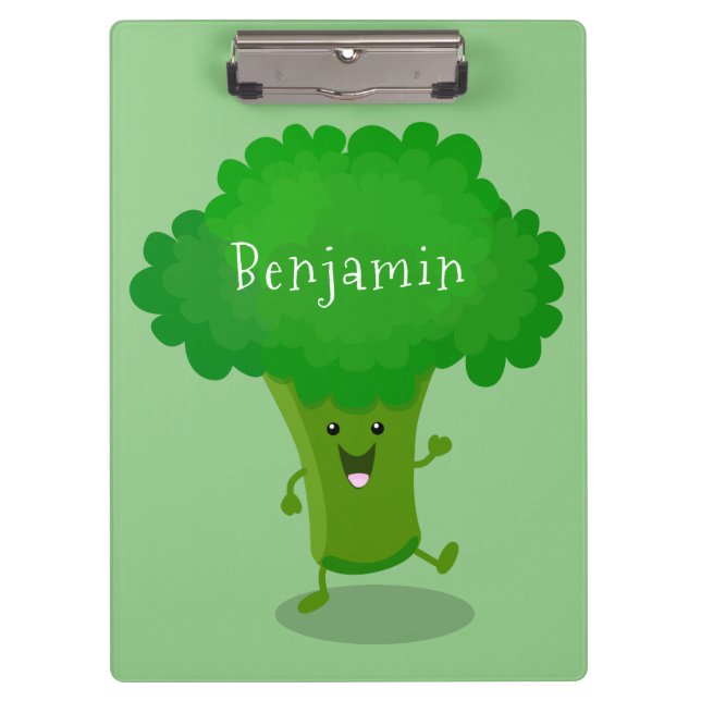 Porte-bloc Caricature de brocoli dansant Cute kawaii (Devant)