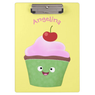 Porte-bloc Caricature de cupcake joyeux