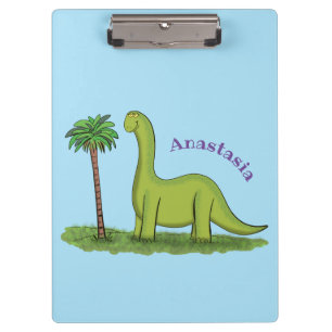 Porte-bloc Caricature de dinosaure de brontosaurus vert migno