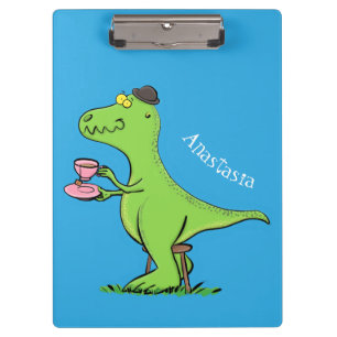 Porte-bloc Caricature de dinosaure vert t rex