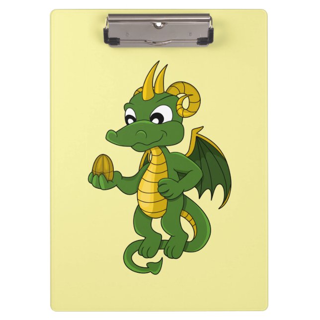 Porte-bloc Caricature de dragon vert (Devant)